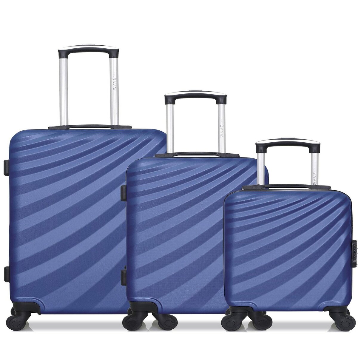 WAVE PARIS WAVE PARIS - Lot de 3 - Valise Weekend, valise cabine et valise cabine XXS DANUBE