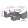 Voir la diapositive 6 : VIDAXL Salon de jardin 6 pcs avec coussins noir resine tressee