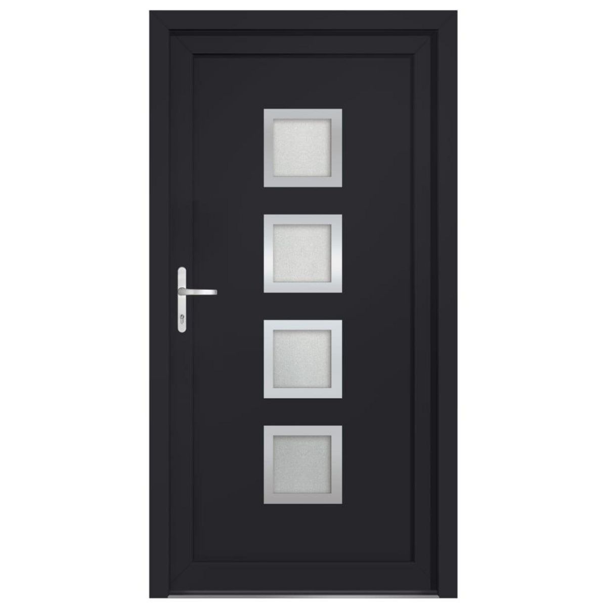 VIDAXL Porte d'entree anthracite 108x208 cm PVC