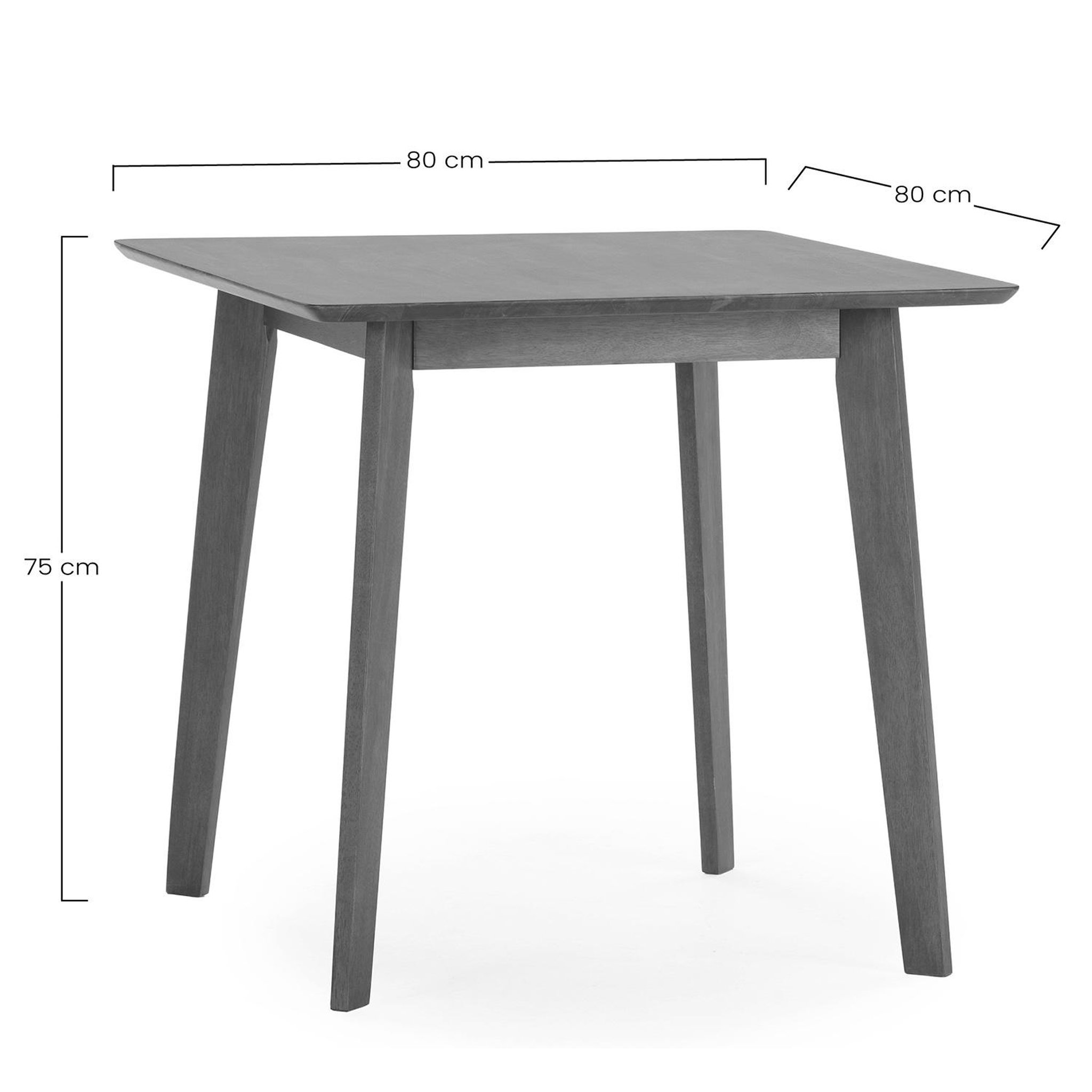 Voir la diapositive 5 : VS VENTA-STOCK Table à manger Pomago 80x80 cm Couleur Noyer