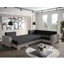 Voir la diapositive 2 : BEST MOBILIER Epona - canapé panoramique d'angle réversible 7 places convertible avec coffre en tissu