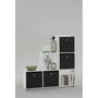 Voir la diapositive 6 : Paris Prix Étagère 6 Cases Design  Gaman  108cm Blanc