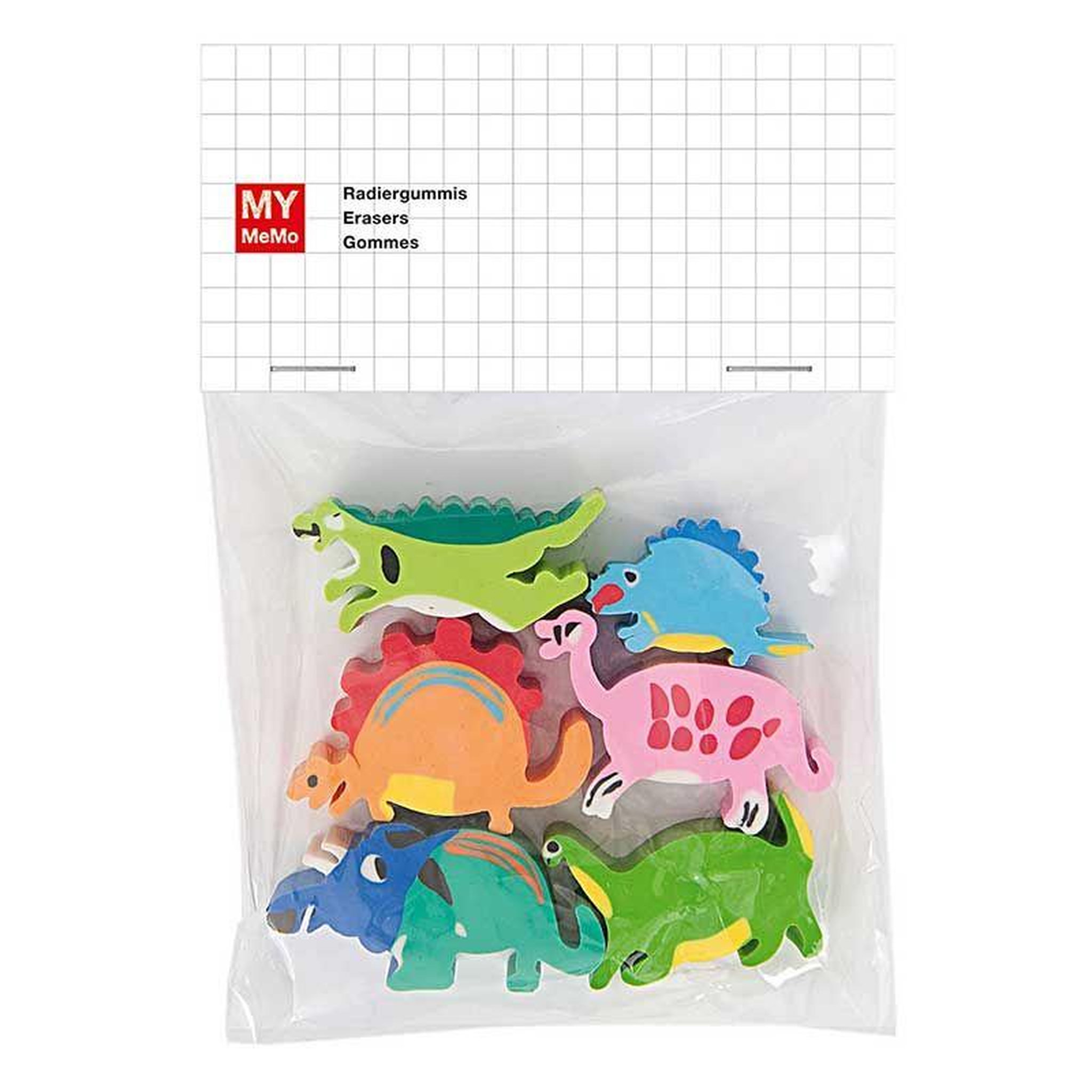 RICO DESIGN 6 gommes dinosaures