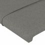 Voir la diapositive 5 : VIDAXL Tete de lit a LED Gris fonce 147x16x118/128 cm Tissu