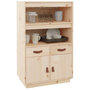 Voir la diapositive 4 : VIDAXL Buffet haut 67x40x108,5 cm Bois massif de pin