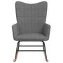 Voir la diapositive 2 : VIDAXL Chaise a bascule Gris fonce Tissu