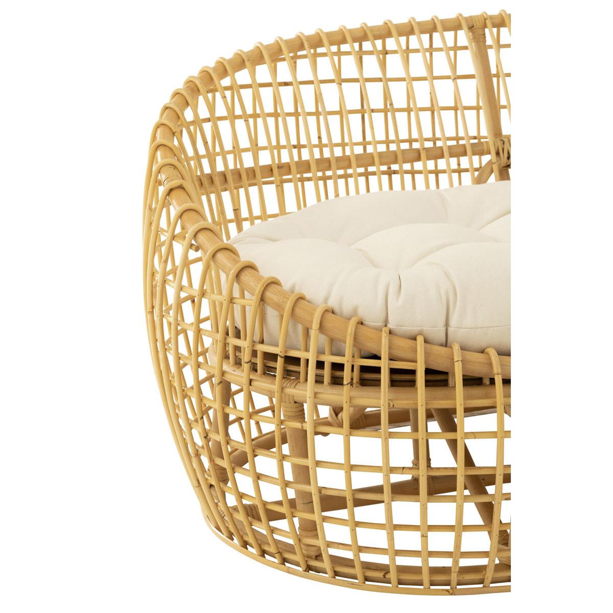 Voir la diapositive 6 : J-LINE Canapé 2 places rotin & coussin  lise  137cm naturel