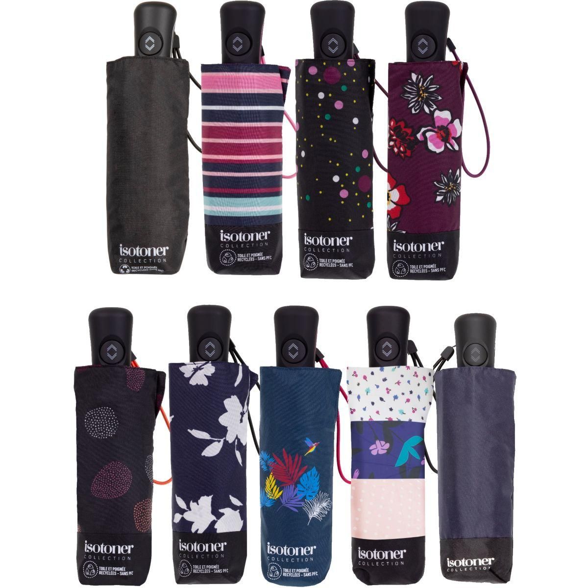 ISOTONER Parapluie 4 sections acier ultra slim