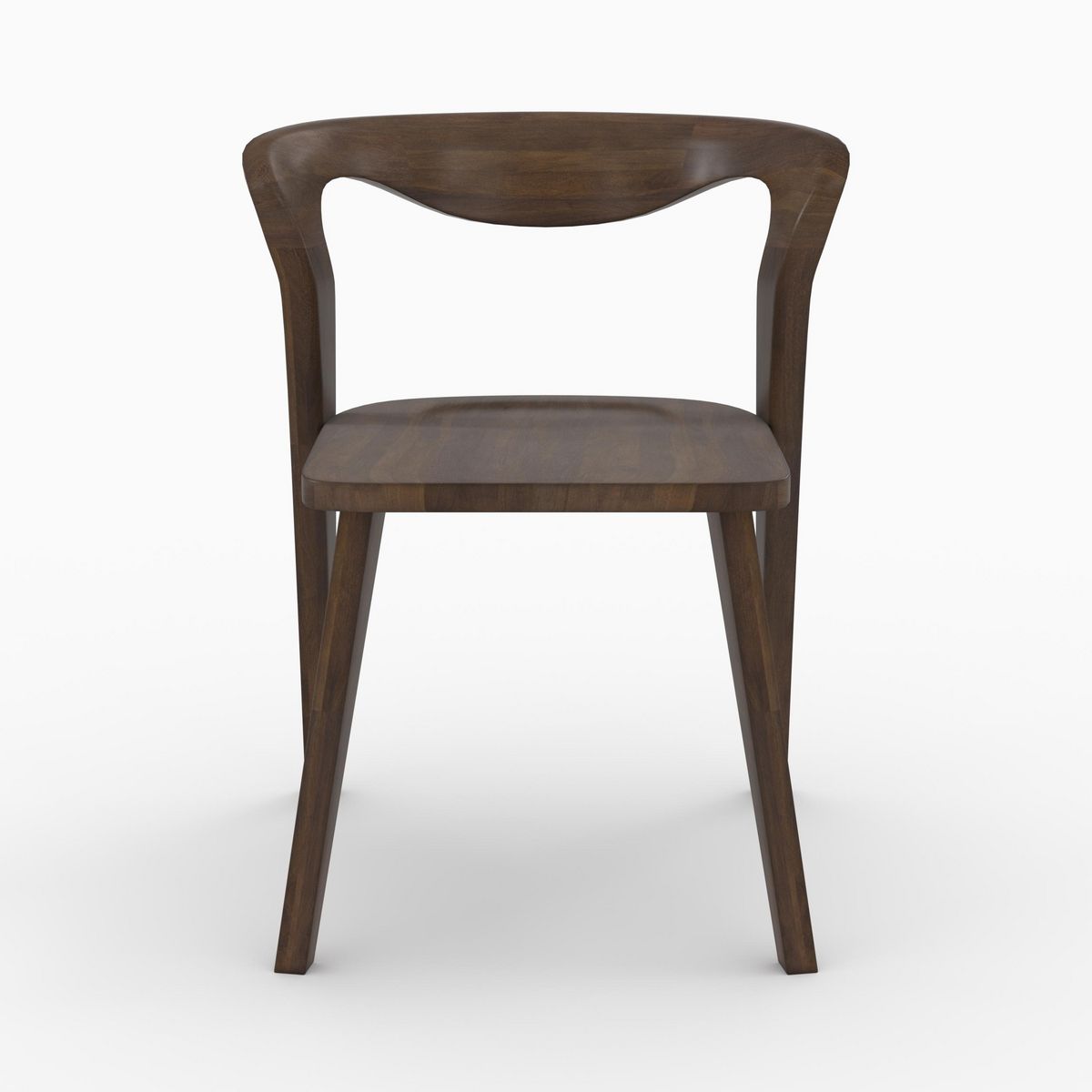 Rendez vous déco Chaise en bois d'hévéa foncé - Vega