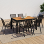 Voir la diapositive 6 : ID MARKET Salon de jardin POLY extensible table 135/270 cm et 12 chaises bois et noir