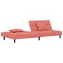 Voir la diapositive 4 : VIDAXL Canape-lit a 2 places avec deux oreillers Rose Velours