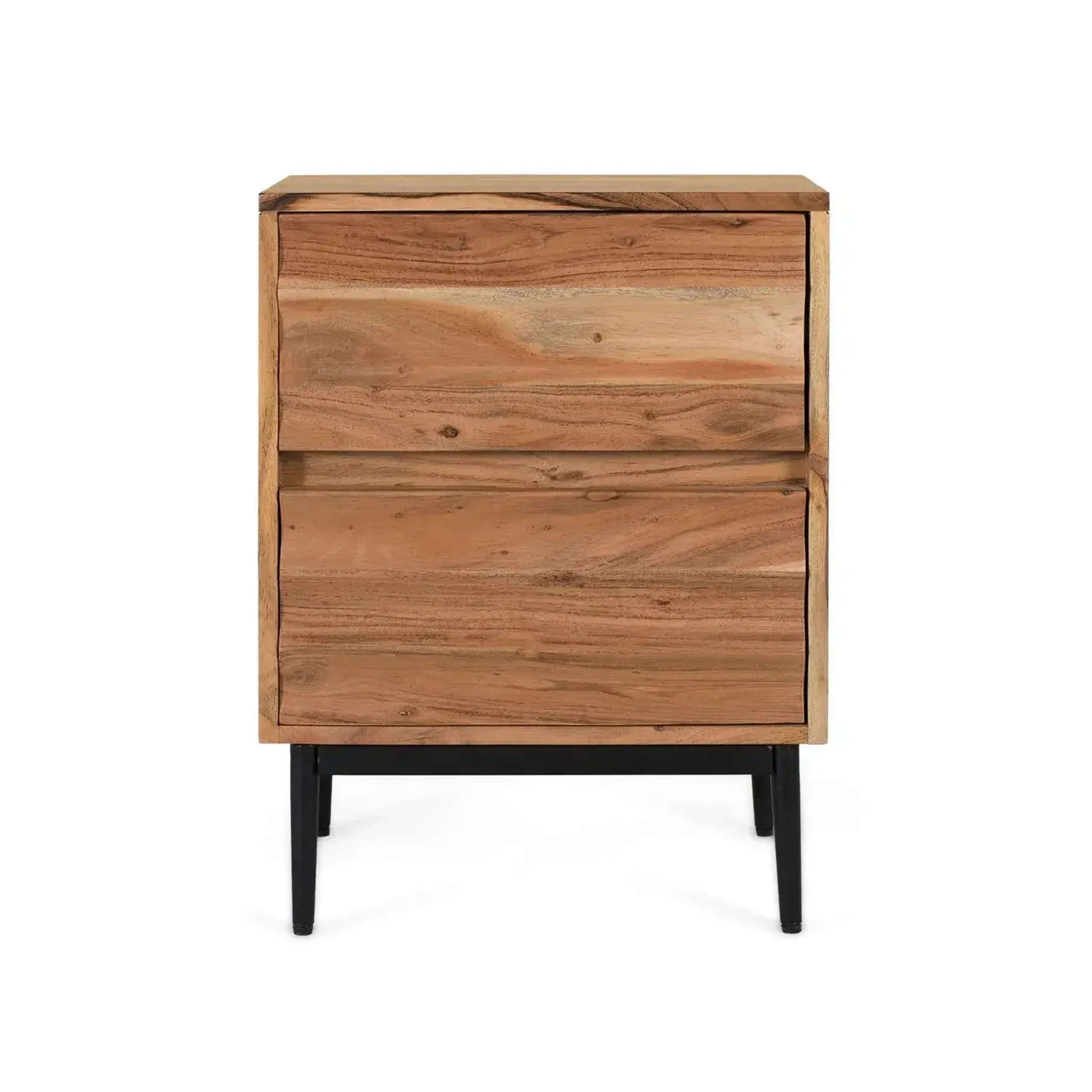 GINER Y COLOMER SL Table de chevet en bois d'acacia 45 cm style rustique moderne