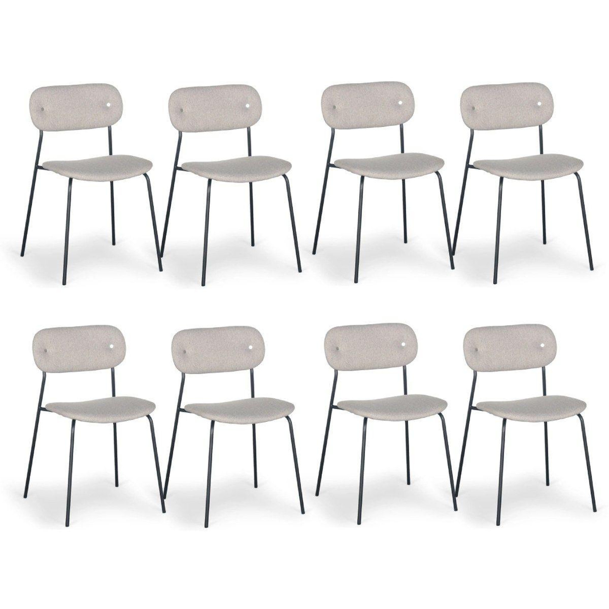 Voir la diapositive 1 : Paris Prix Lot de 8 Chaises Design  Tyler  80cm Beige