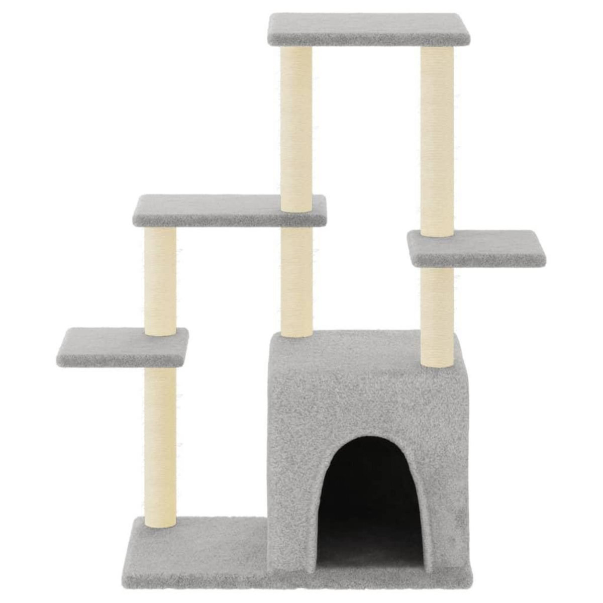 VIDAXL Arbre a chat avec griffoirs en sisal gris clair 97,5 cm