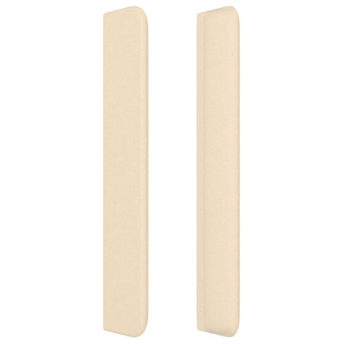 VIDAXL Tete de lit avec oreilles Creme 147x16x118/128 cm Tissu