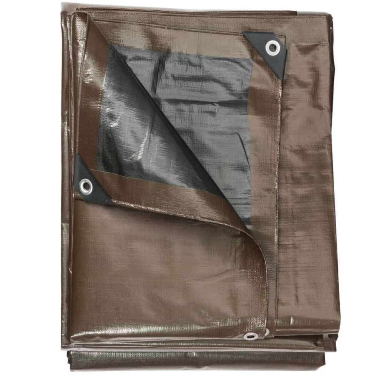  Bâche professionnelle marron 350g/m2 Werkapro 5 x 8 m