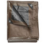 Voir la diapositive 2 :  Bâche professionnelle marron 350g/m2 Werkapro 5 x 8 m