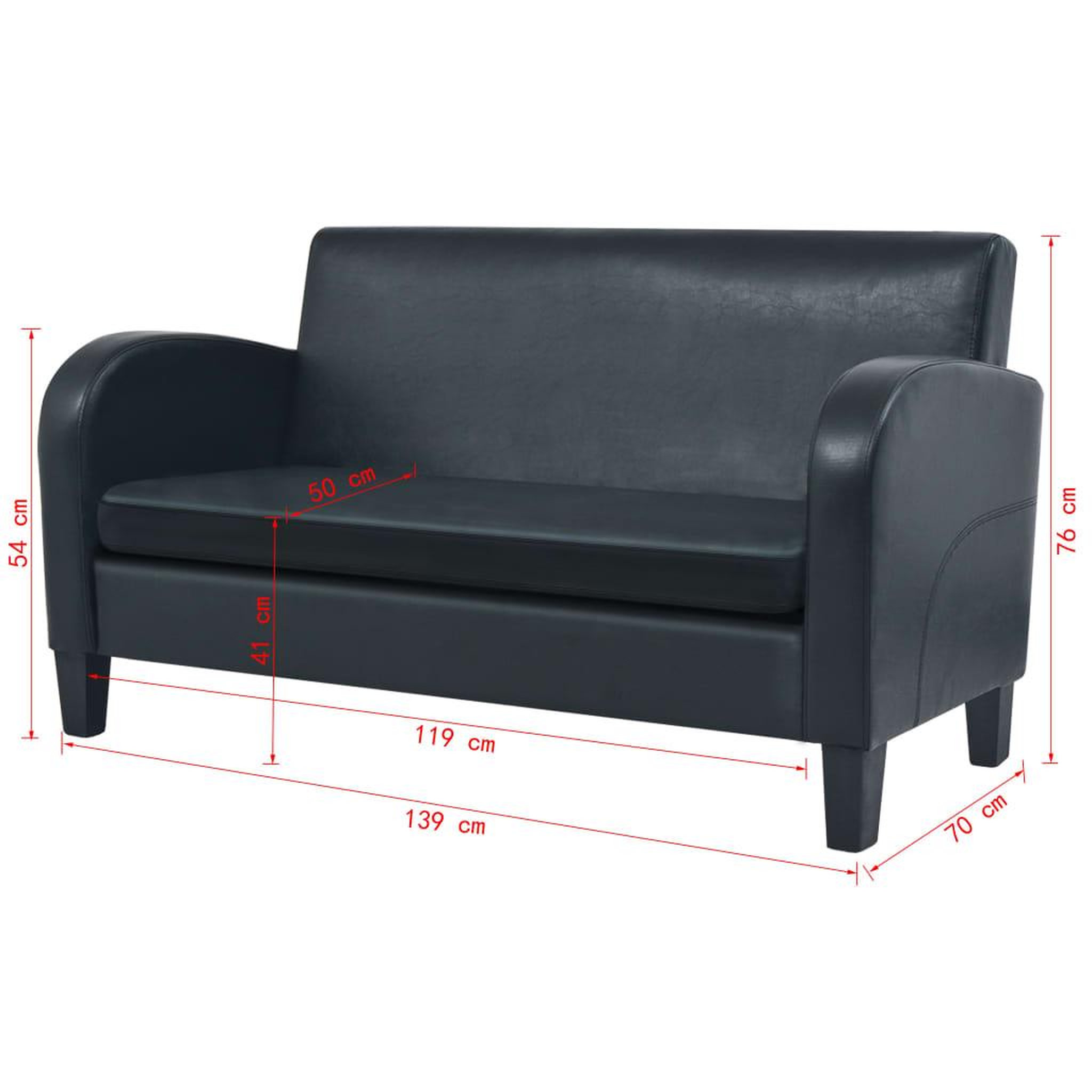 Voir la diapositive 6 : VIDAXL Ensemble de canapes 2 pcs cuir synthetique noir