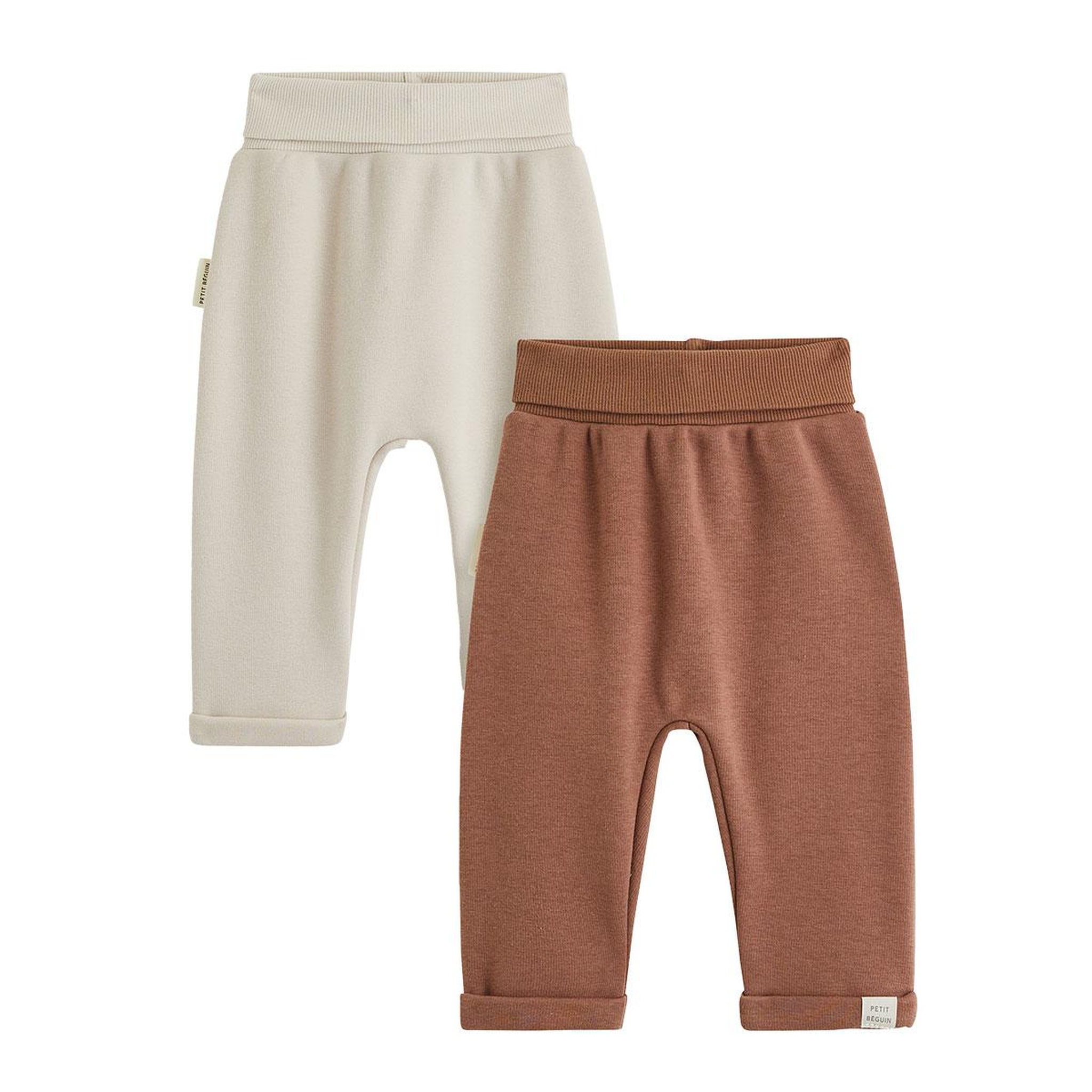 Voir la diapositive 1 : PETIT BEGUIN Lot de 2 sarouels bébé en molleton ultra chaud