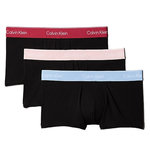 CALVIN KLEIN JEANS x3 Boxers /Rose/Bleu Homme Calvin Klein Rise Trunk. Coloris disponibles : Noir