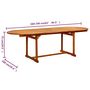 Voir la diapositive 6 : VIDAXL Table a dîner de jardin (160-240)x100x75cm Bois d'acacia massif