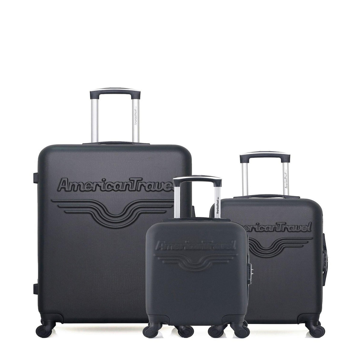 AMERICAN TRAVEL AMERICAN TRAVEL - LOT DE 3 - Valises grand format, cabine et cabine XXS CHELSEA