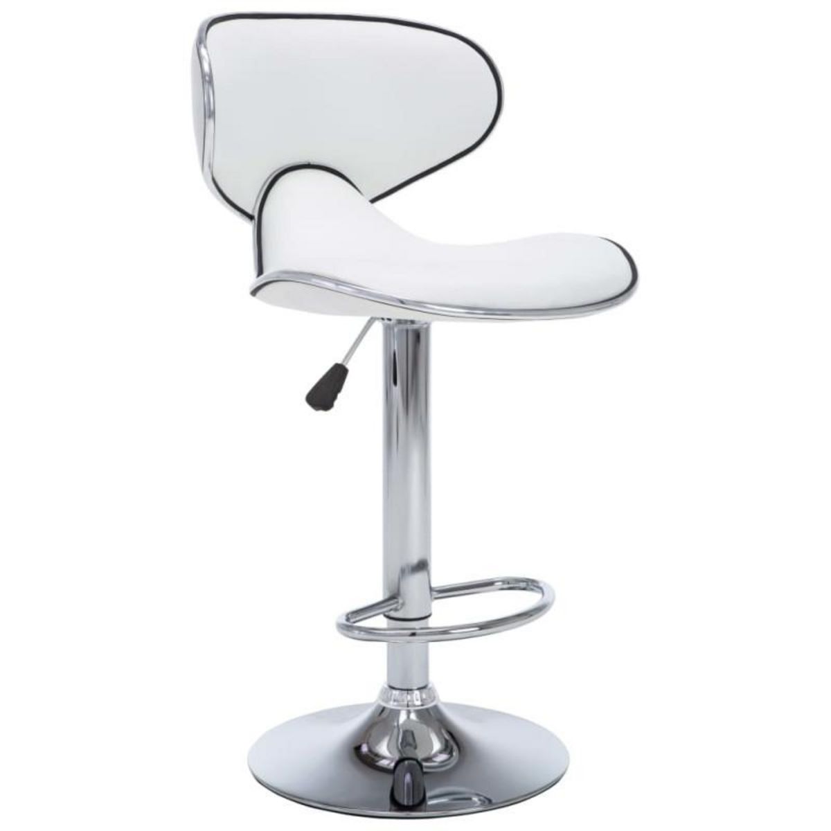 VIDAXL Tabourets de bar 2 pcs blanc similicuir