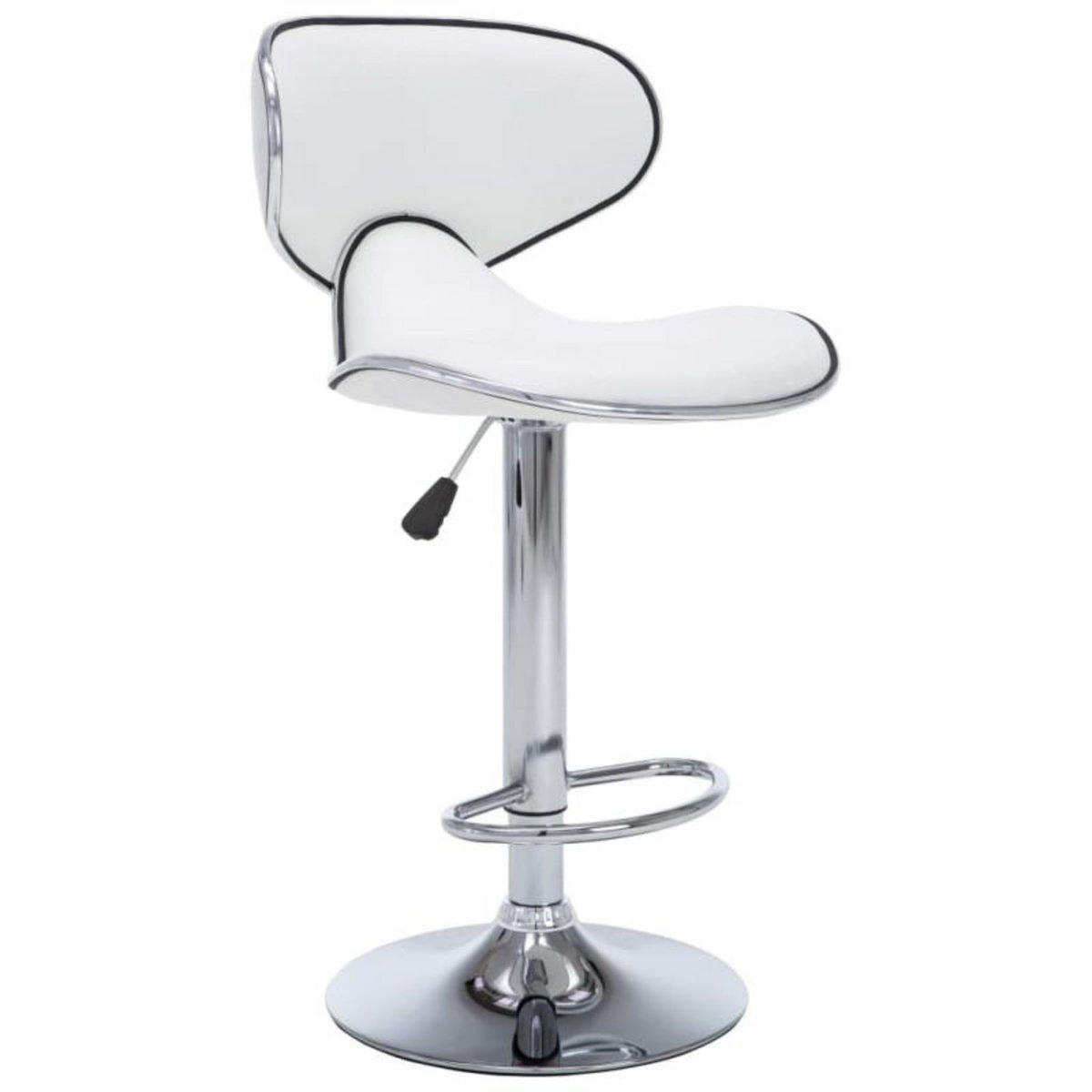 VIDAXL Tabourets de bar 2 pcs blanc similicuir
