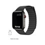Voir la diapositive 3 : IBROZ Bracelet Apple Watch Cuir Loop 42/44/45mm noir
