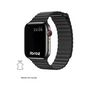 Voir la diapositive 3 : IBROZ Bracelet Apple Watch Cuir Loop 42/44/45mm noir