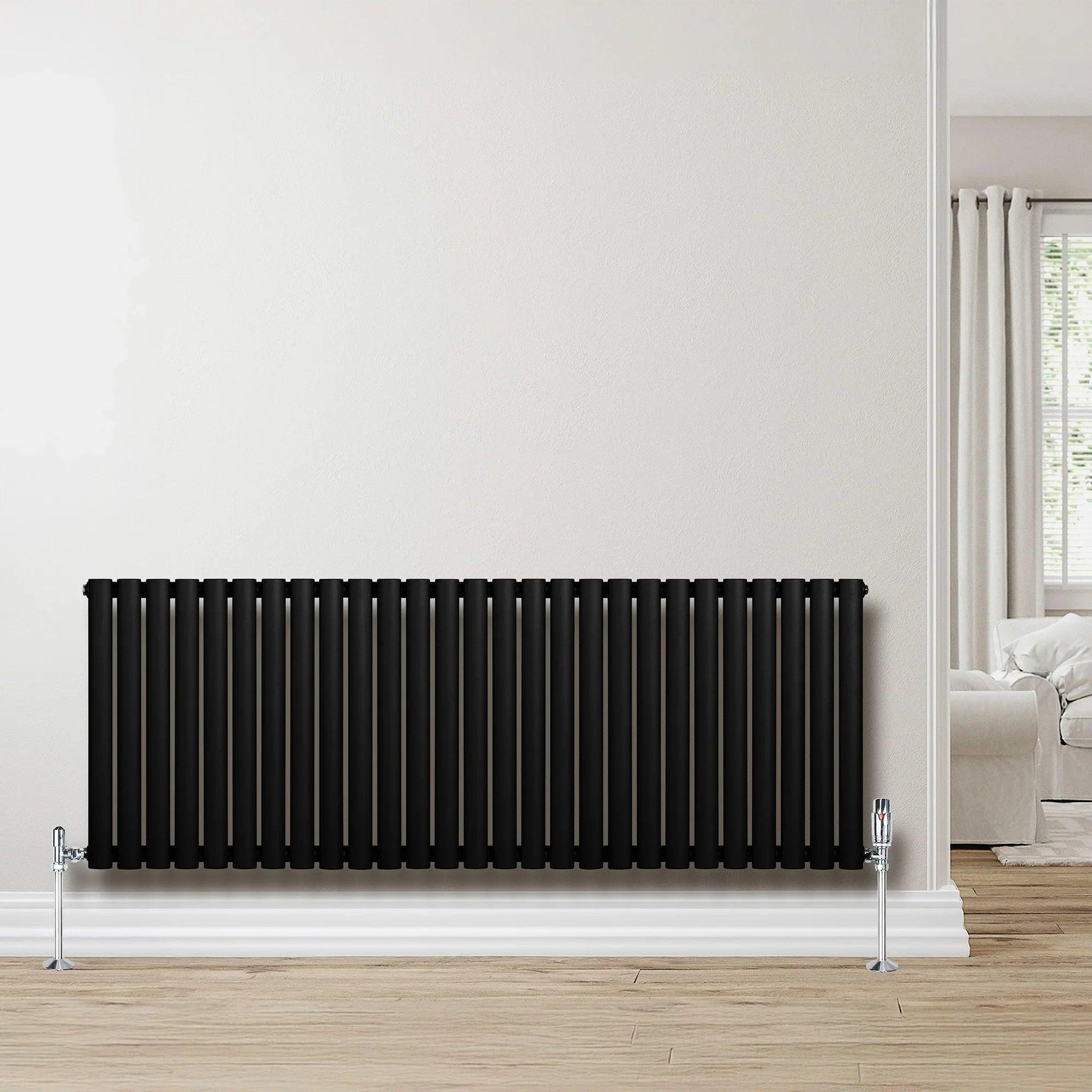 Voir la diapositive 4 : MONSTERSHOP Radiateur à colonnes ovales & vannes, 1 panneau - 600 x 1620 mm