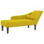 Voir la diapositive 2 : VIDAXL Chaise longue avec coussins jaune velours