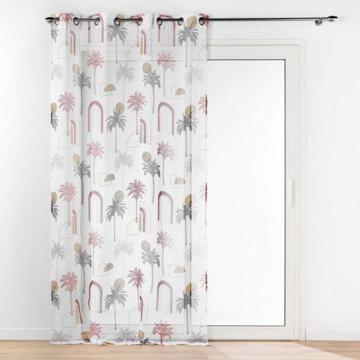 Paris Prix Rideau Voilage à Œillets  Cocotis  140x280cm Multicolore