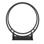 Voir la diapositive 3 : ID MARKET Range bûches rond 70 x 30 x 74 cm acier noir