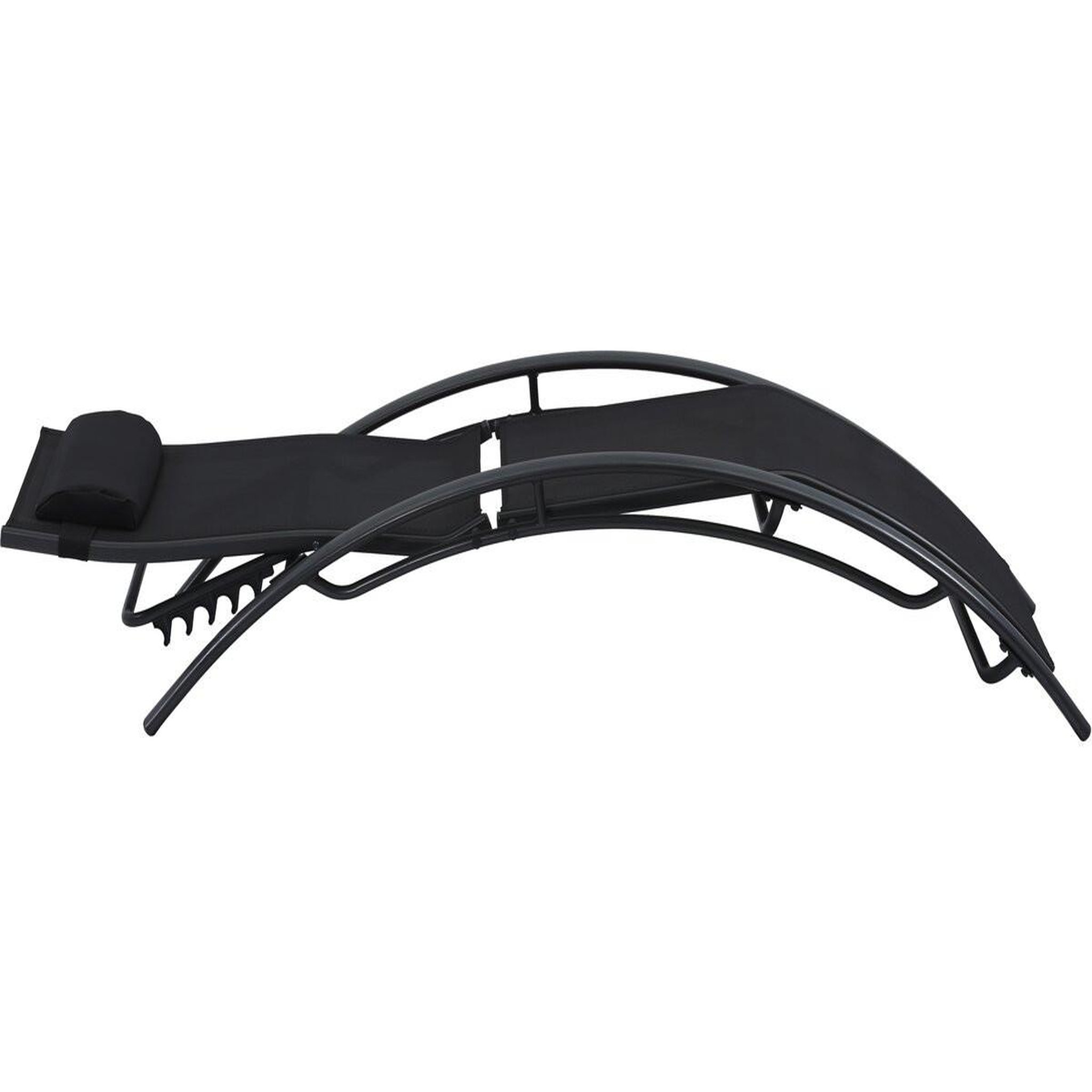 Voir la diapositive 4 : Habitat et Jardin Lot de 2 bains de soleil en aluminium beauty  phoenix  - noir