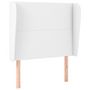 Voir la diapositive 2 : VIDAXL Tete de lit avec oreilles Blanc 103x23x118/128 cm Similicuir