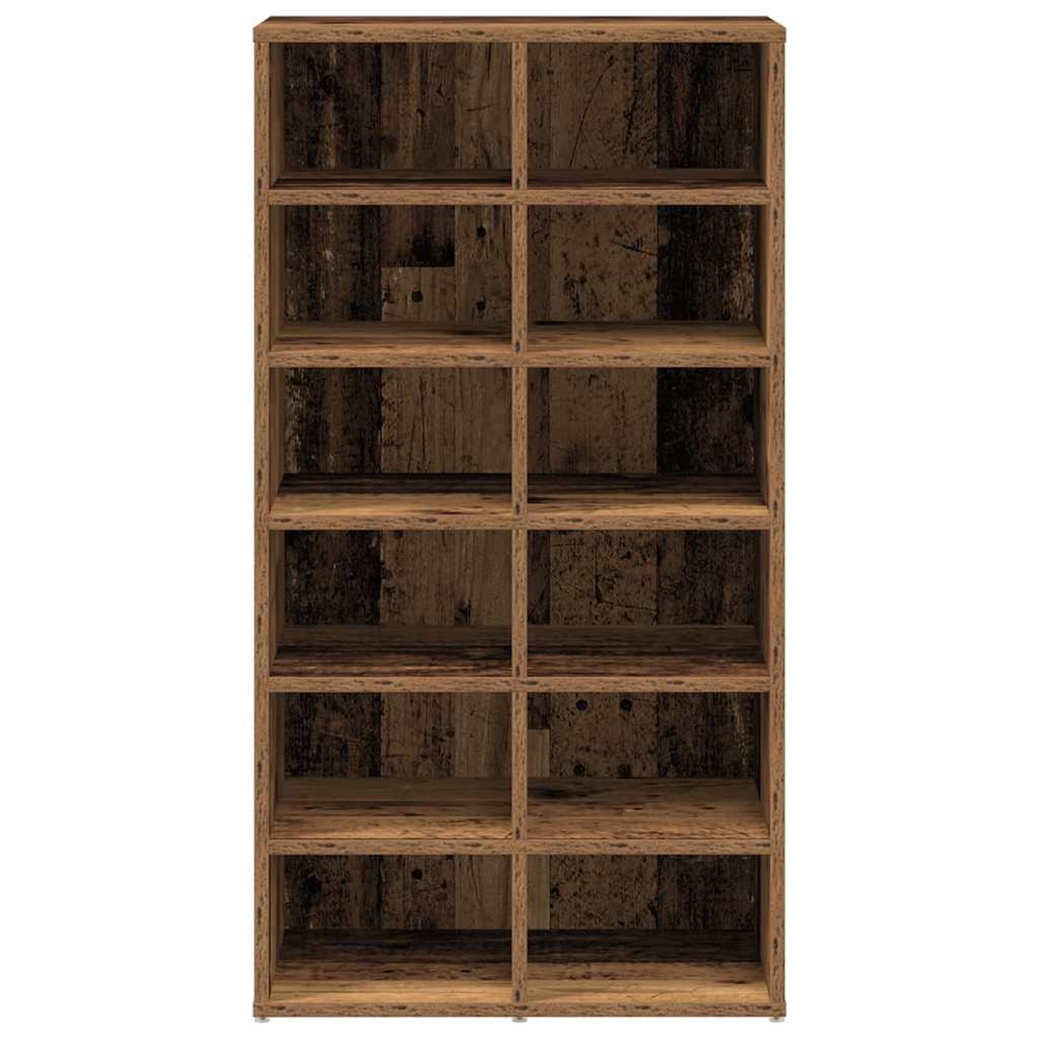 Voir la diapositive 4 : VIDAXL Etagere a chaussures vieux bois 54x34x100,5cm bois d'ingenierie