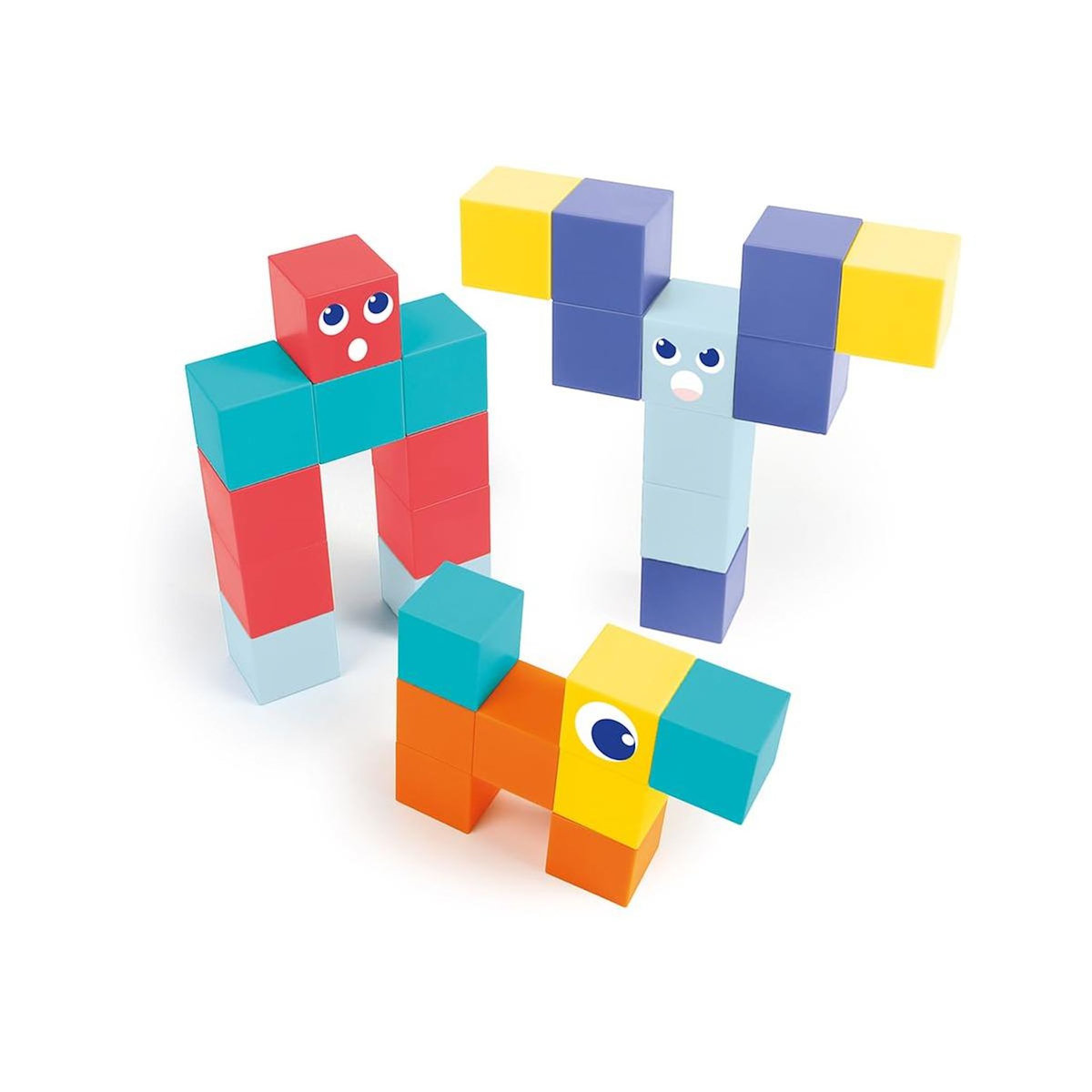 LUDI Cubes Magnétiques – Jeu de Construction magnétique Nomade – 28 Cubes