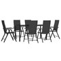 Voir la diapositive 3 : VIDAXL Ensemble a manger de jardin 7 pcs Noir Resine tressee
