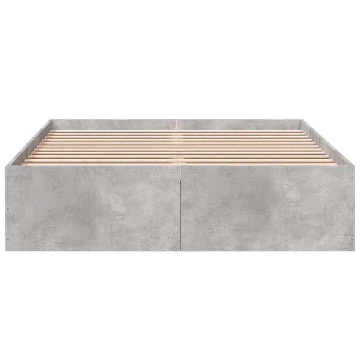 VIDAXL Cadre de lit sans matelas gris beton 135x190 cm