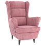 Voir la diapositive 2 : VIDAXL Fauteuil rose velours