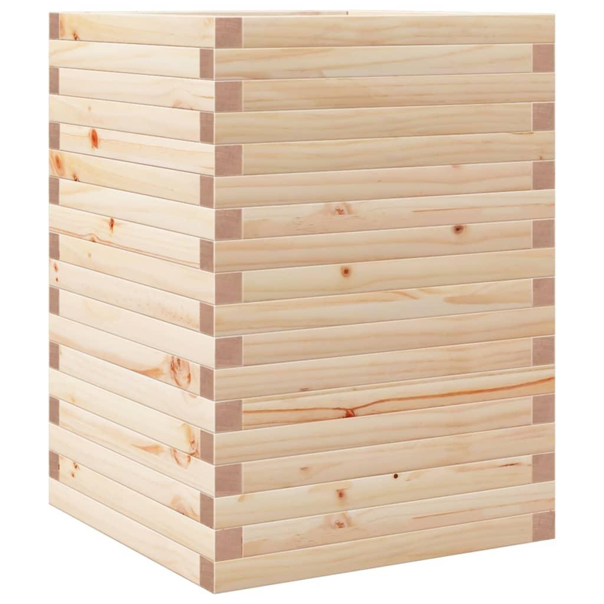 Voir la diapositive 2 : VIDAXL Jardiniere 50x50x68,5 cm bois de pin massif