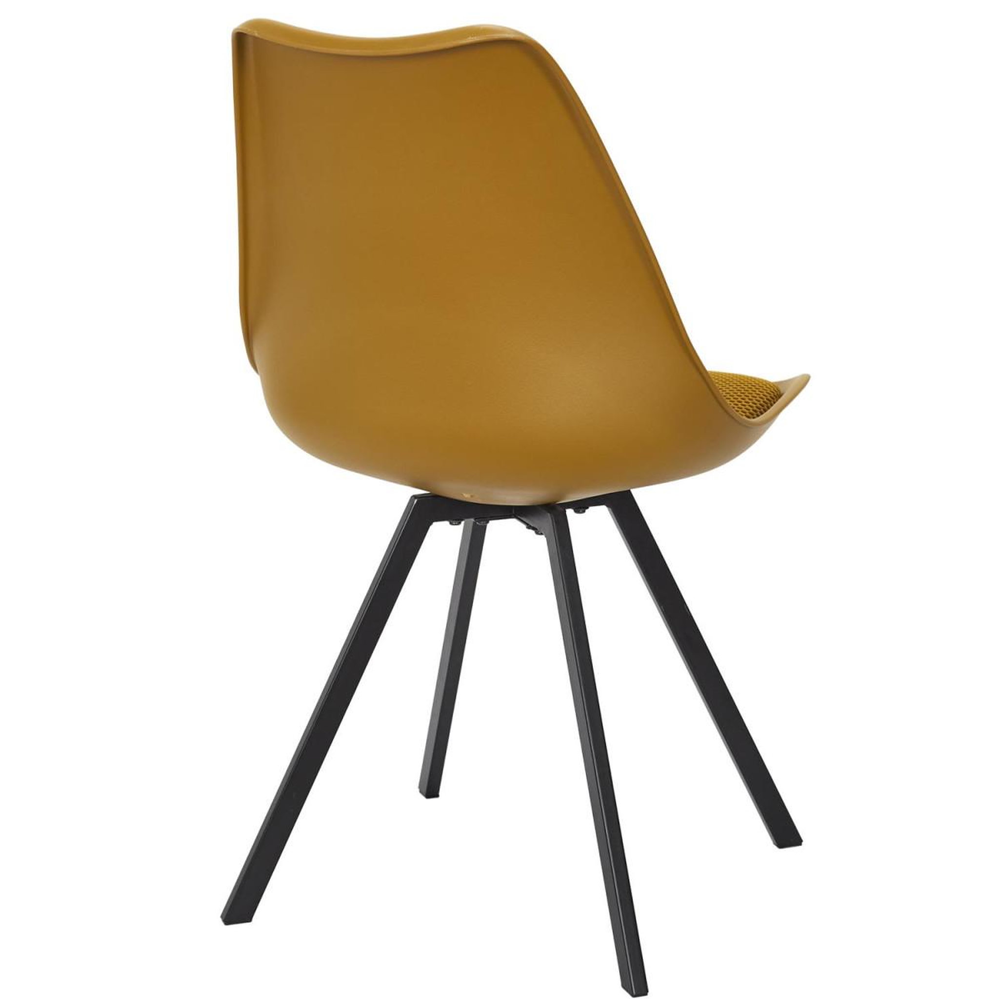 Voir la diapositive 5 : The Home Deco Factory Lot de 4 chaises avec coussin  atome  82cm jaune