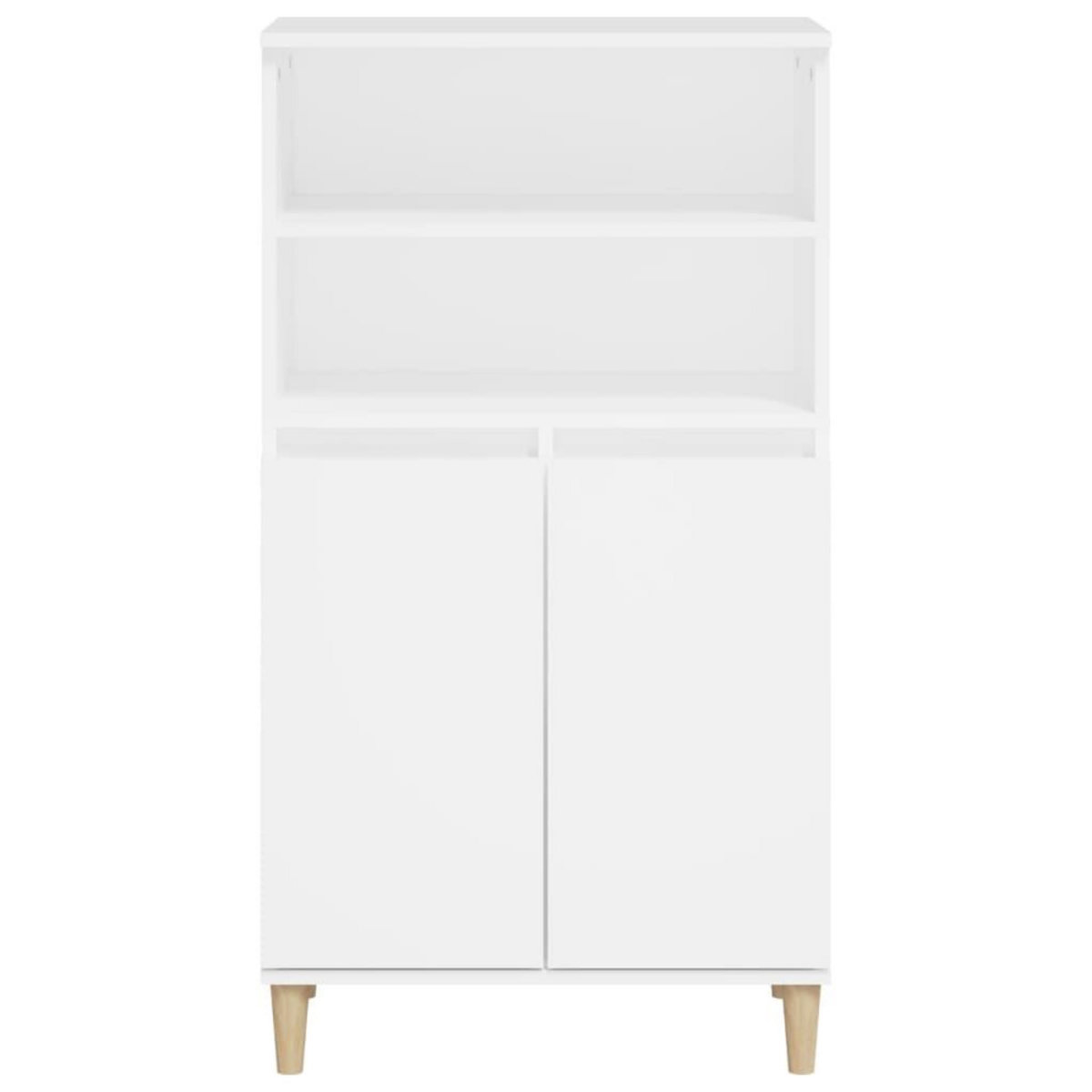 VIDAXL Buffet haut Blanc 60x36x110 cm Bois d'ingenierie