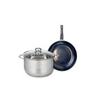 ELO Ensemble de 1 Poêle de cuisson 24 cm et 1 faitout 24 cm Elo Prima Brillant