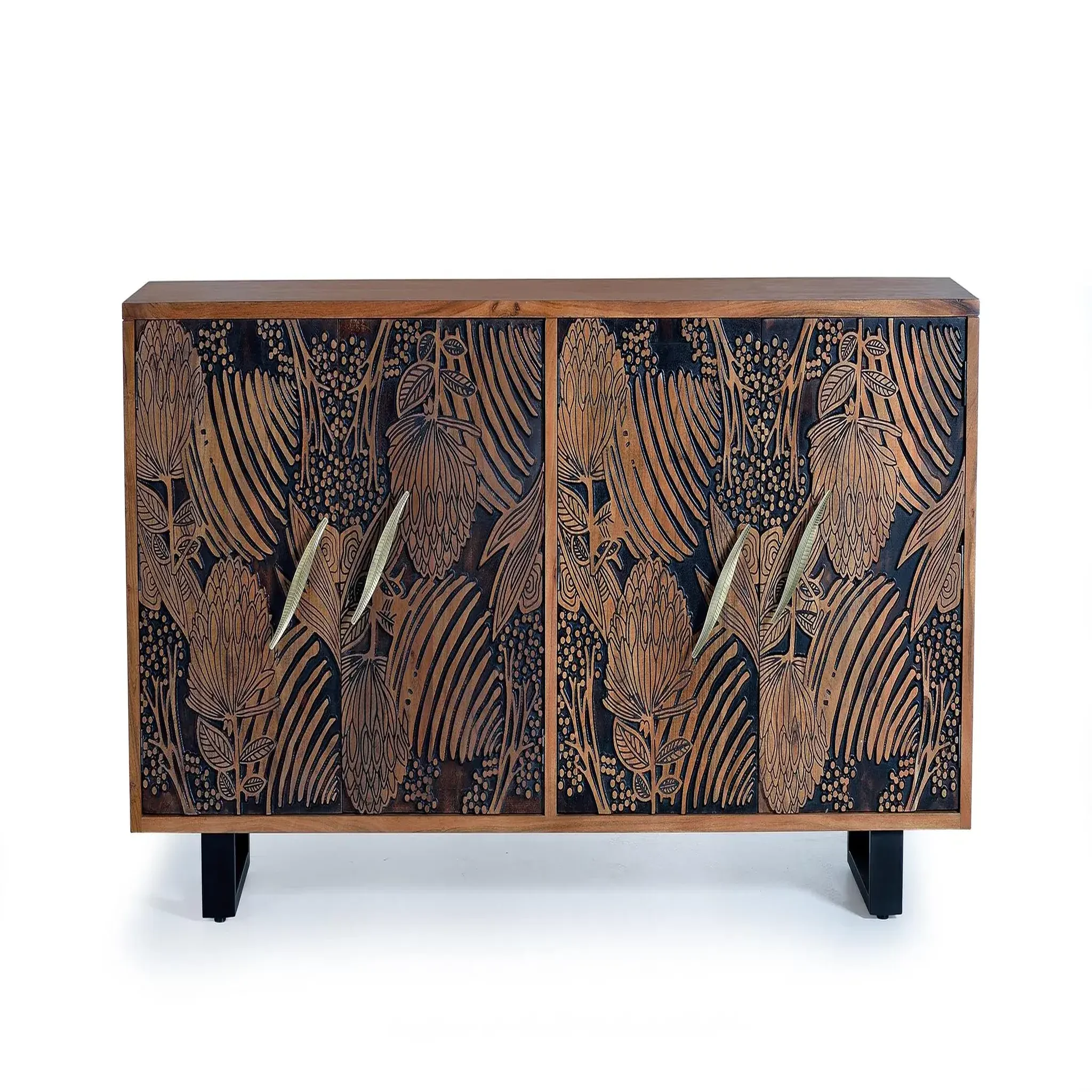 GINER Y COLOMER SL Buffet en bois d'acacia 190cm style ethnique moderne