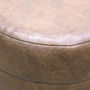 Voir la diapositive 2 : The Home Deco Factory Pouf design vintage Chester - Diam. 34 x H. 42 cm - Marron
