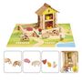 Voir la diapositive 3 : JeuJura Ferme en Bois 95 Pièces - Jeu de Construction Éducatif pour Enfants