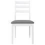 Voir la diapositive 5 : VIDAXL Chaises a manger coussins 2 pcs blanc bois massif caoutchouc