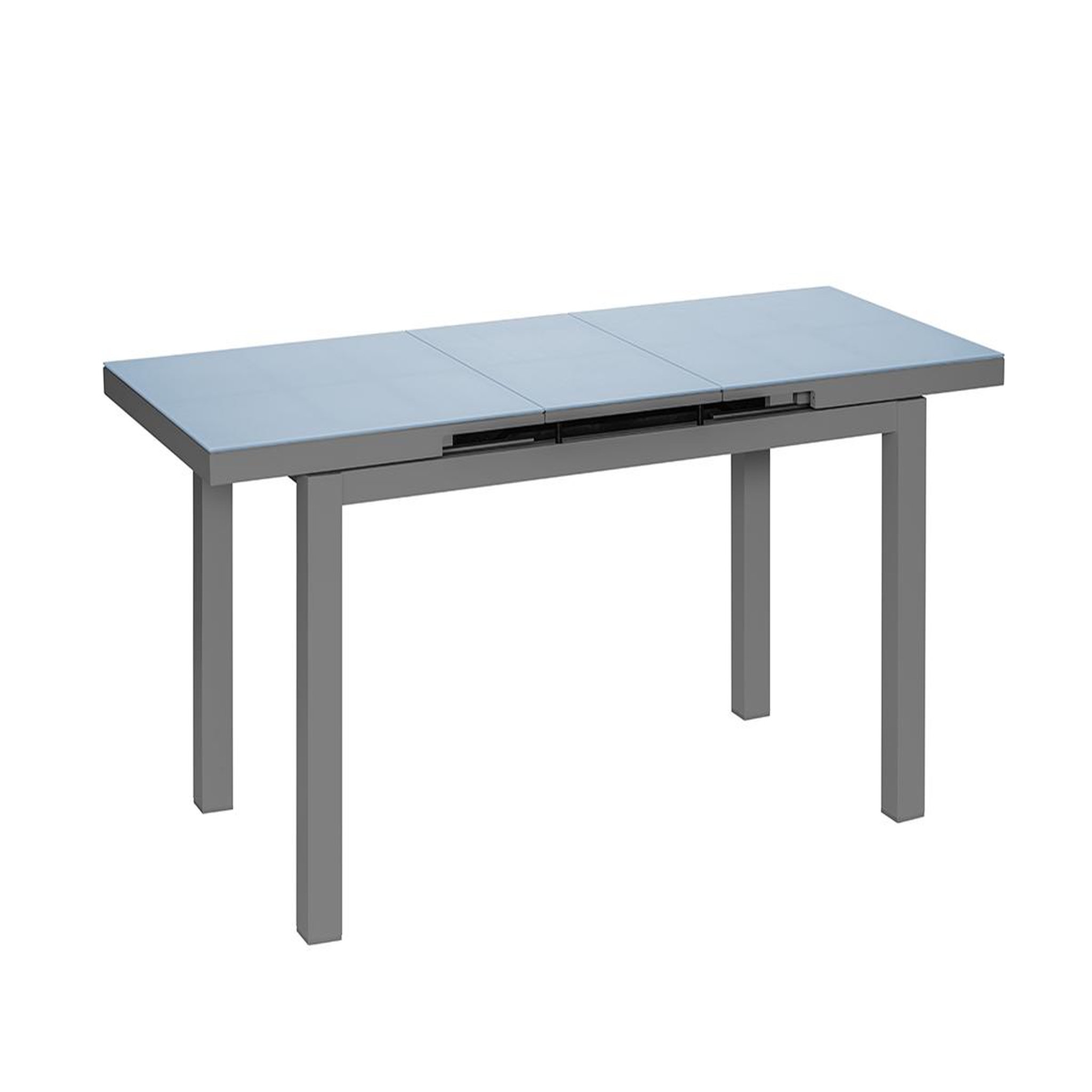 Jardiline Table de jardin rectangulaire extensible en aluminium Ibiza Anthracite 10/12 places - Jardiline